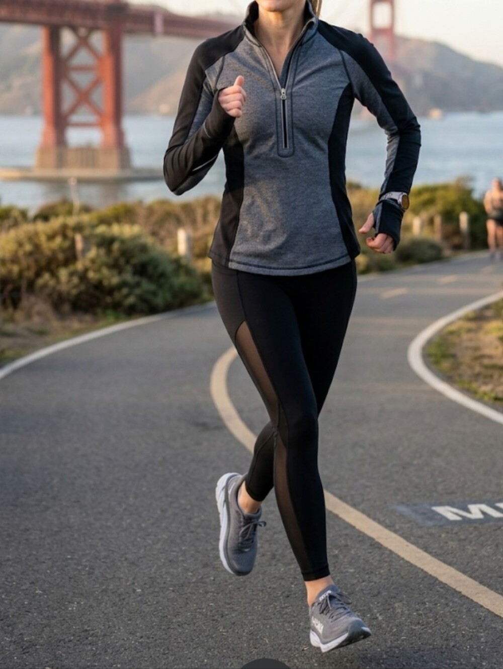 Lululemon Run: U-Turn Pullover Mini Check Pique Black Heathered Black Sz 8